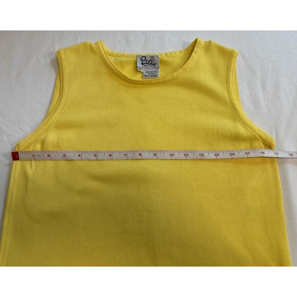 Vintage Lilly Pulitzer Size M Sweater Tank Top Banana Yellow VTG Cotton Cottage - Picture 6 of 7